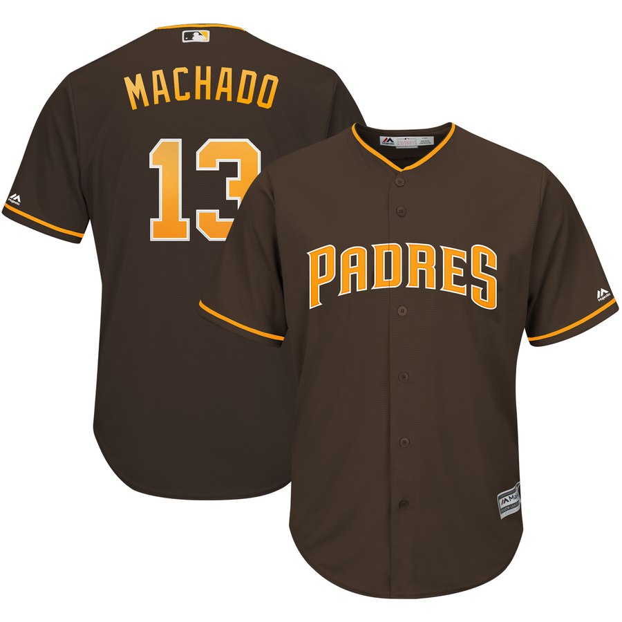 2019 MLB Men San Diego Padres #13 Machado brown game Jerseys->oklahoma city thunder->NBA Jersey